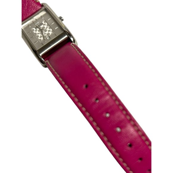Authentic COACH Ladies Watch‎ Rectangle Bezel Purple Leather Band 24mm main image 5